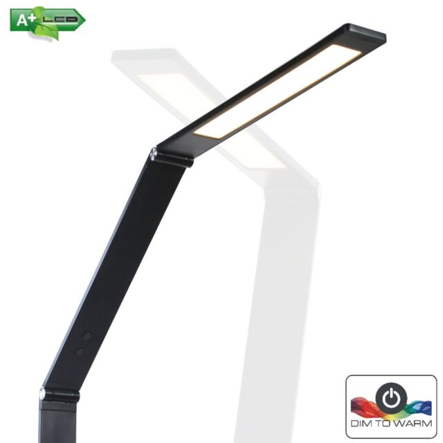 Zwarte staande vloerlamp Volare LED