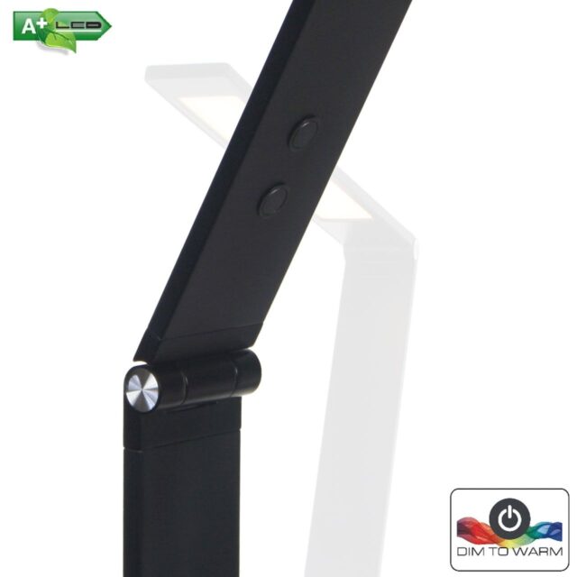 Zwarte staande vloerlamp Volare LED