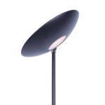 Zwarte verstelbare staande vloerlamp met leeslamp