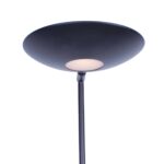 Zwarte verstelbare staande vloerlamp met leeslamp