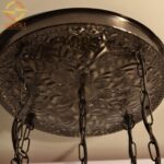 Oosterse 5 bol hanglamp mozaïek Papaja Turkish Design Ø35cm grijs-wit