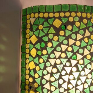 Oosterse mozaïek cilinder wandlamp H26cm Traditioneel Design groen