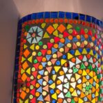 Oosterse mozaïek cilinder wandlamp H26cm Traditioneel Design multicolor