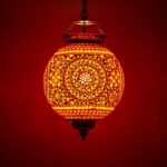 Oosterse mozaïek hanglamp Indian Design rood-oranje Ø25cm
