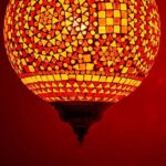 Oosterse mozaïek hanglamp Indian Design rood-oranje Ø25cm