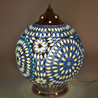 Oosterse mozaïek tafellamp Ø25cm Turkish Design blauw