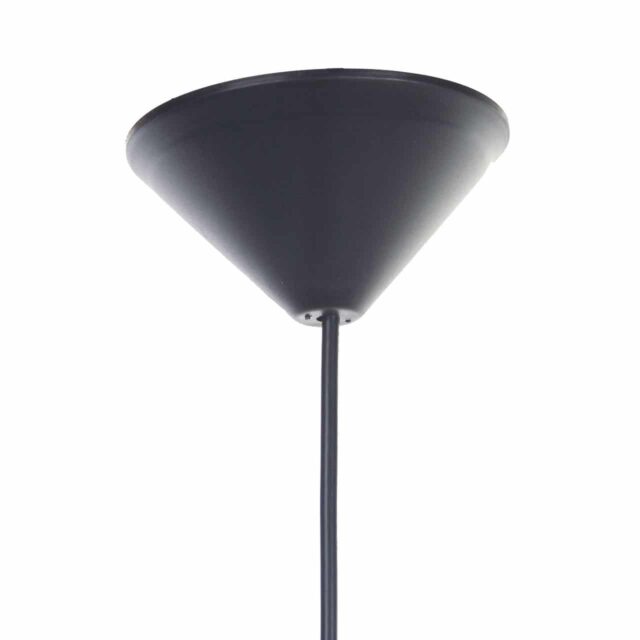 Zwarte rieten hanglamp peer 40 cm
