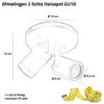 Moderne witte plafond spot GU10 2 lichts