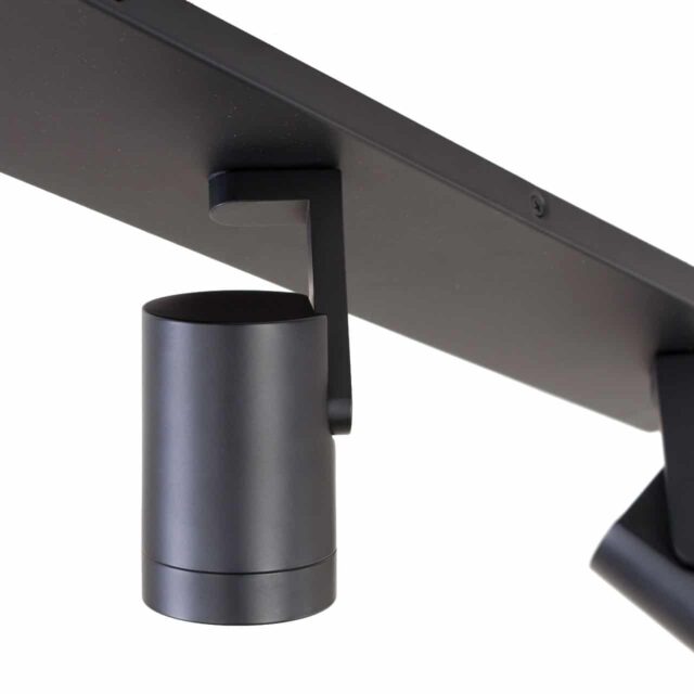 Zwarte plafondlamp 3 spots GU10