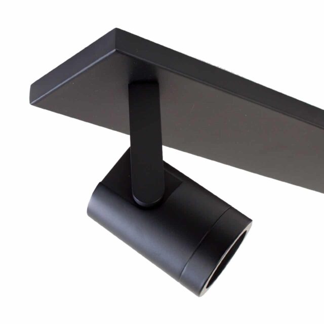 Zwarte plafondlamp 3 spots GU10