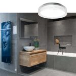 Witte plafond- badkamerlamp Clear Ø28 cm klein