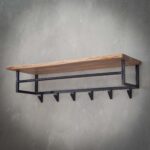 Kapstok edge 6 haken hoedenplank