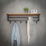 Kapstok edge 6 haken hoedenplank