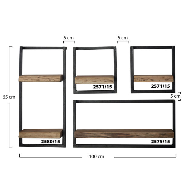 Wandplank edge 30cm H=65cm