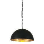 Hanglamp zwart / goud rond 50 cm