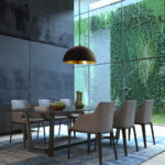Hanglamp zwart / goud rond 50 cm