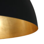 Hanglamp zwart / goud rond 50 cm