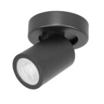 Zwarte IP44 badkamer spot 1 lichts Oliver