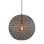 Zwarte opengewerkte hanglamp Oronero Ø40cm