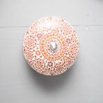 Oosterse mozaïek plafondlamp Indian Design blauw Ø38cm