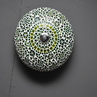 Oosterse mozaïek plafondlamp Indian Design paars Ø38cm