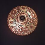 Oosterse mozaïek plafondlamp Turkish Design paars Ø25cm