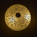 Oosterse mozaïek plafondlamp Turkish Design rood oranje Ø25cm