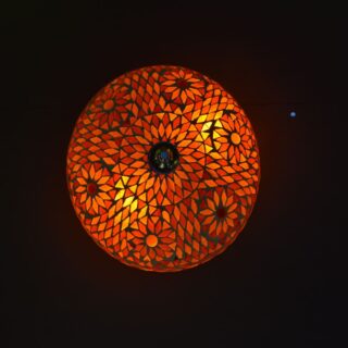 Oosterse mozaïek plafondlamp Turkish Design rood oranje Ø38cm