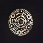 Oosterse mozaïek plafondlamp Turkish Design zwart wit Ø25cm