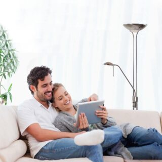 Staande LED lamp New Luna mat staal