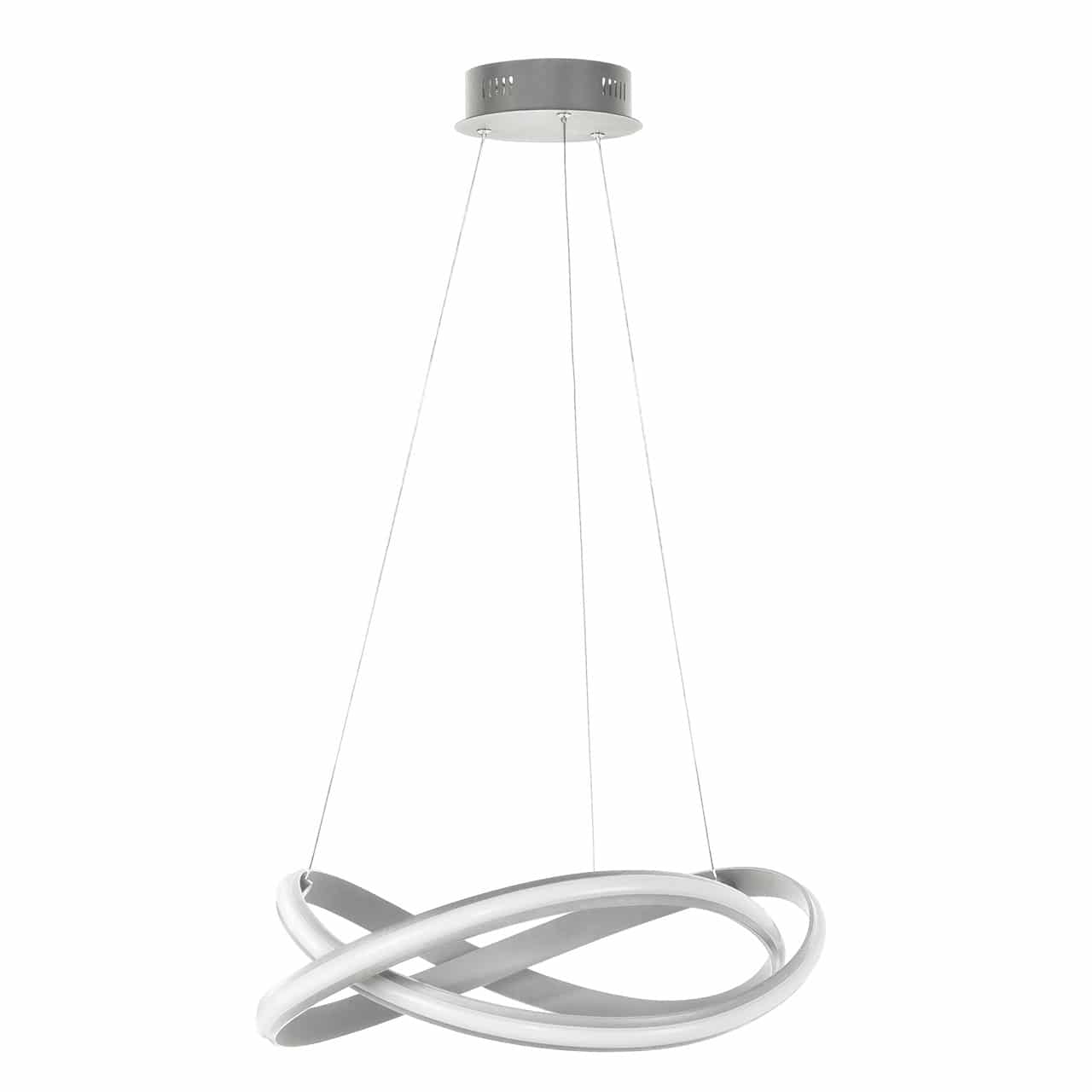 Moderne hanglamp Waves LED zilver dimbaar
