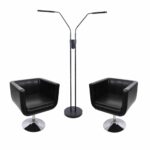 Moderne leeslamp 2 lichts Murcia zwart