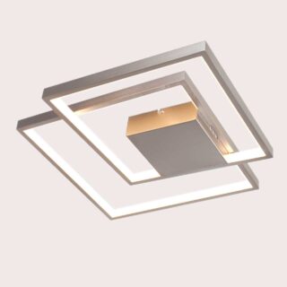 Moderne plafondlamp Piazza staal met 3 standen dimmer