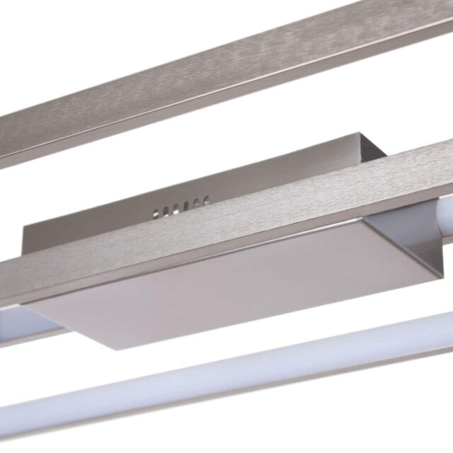 Moderne plafondlamp Stretto staal met 3 standen dimmer