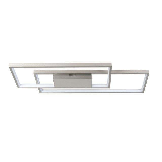 Moderne plafondlamp Stretto staal met 3 standen dimmer