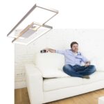 Moderne plafondlamp Stretto staal met 3 standen dimmer