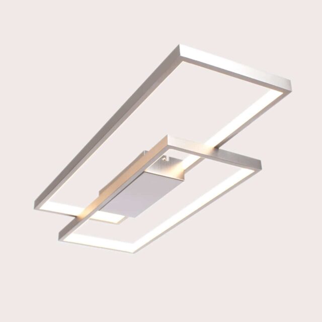 Moderne plafondlamp Stretto staal met 3 standen dimmer