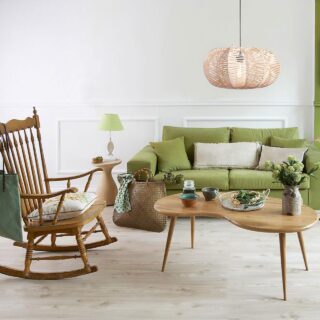 Rotan hanglamp Hauwert 50 cm naturel