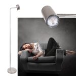 Staal leeslamp design 1 lichts Burgos met 3 standen
