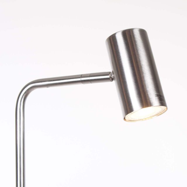 Staal leeslamp design 1 lichts Burgos met 3 standen