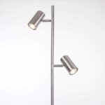 Staande leeslamp 2 lichts Burgos staal