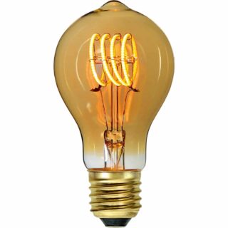Standaard Goud LED spiraal filament lamp 3-standen E27 6 watt 260 lumen