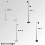 Zwarte leeslamp 1 lichts Burgos met 3 standen
