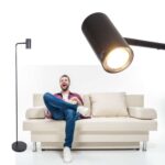 Zwarte leeslamp 1 lichts Burgos met 3 standen