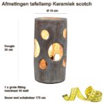 Ronde tafellamp keramiek 'Olivier' scotch