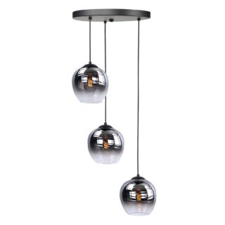 Landelijke hanglamp Fantasy Apple semi-smoke rond 3-lichts