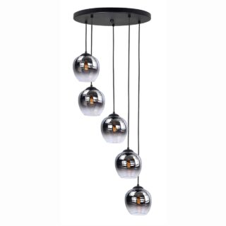 Landelijke hanglamp Fantasy Apple semi-smoke rond 5-lichts
