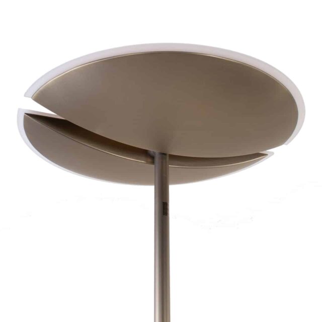Verstelbare bronzen vloerlamp New Sapporo led met leesarm - 30 watt - 6 watt