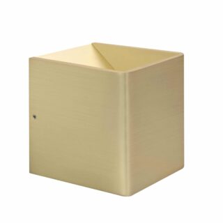 Wandlamp Stretto kubus mat goud LED