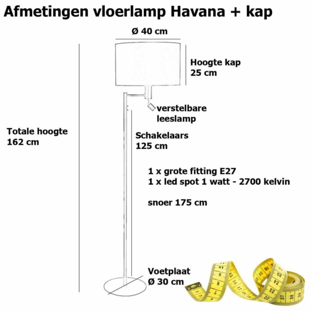 Moderne vloerlamp met velours kap zwart met goud 40 cm